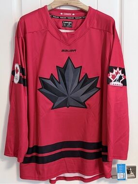 BNWT Authentic Bauer 2026 Olympics Hockey Team Canada Red Jersey Size XL